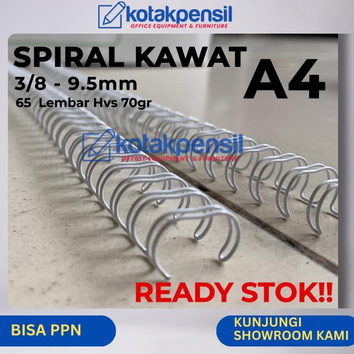 Termurah Spiral Kawat A4-3/8 / Ring Kawat Jilid A4-3/8 Spiral Kawat Putih Spiral Kawat Jilid Ring