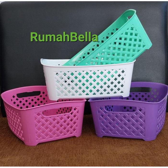 Keranjang Parcel Buah Plastik Warna / Wadah Rossa Plastik Serbaguna
