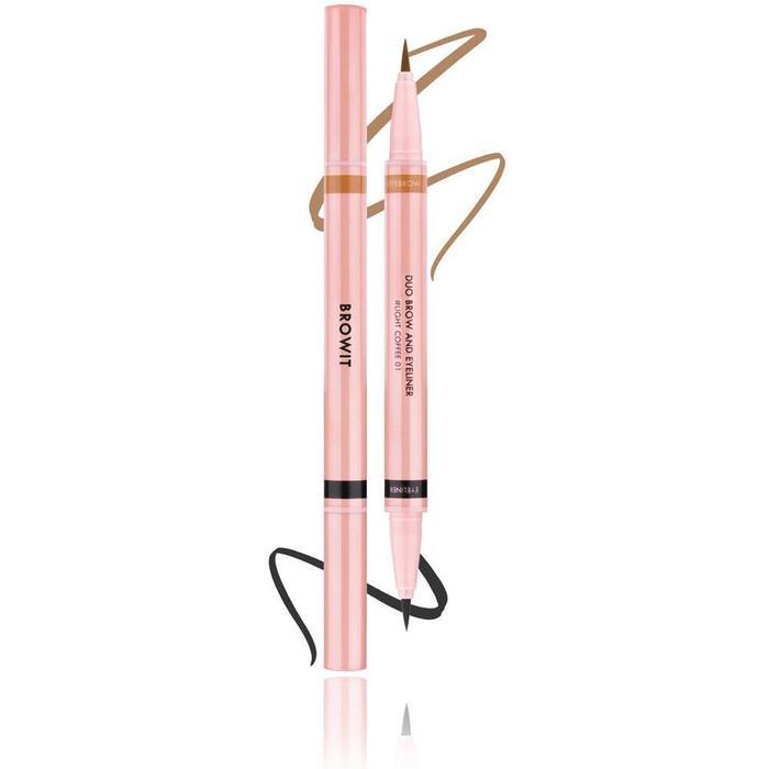Browit Duo Brow and Eyeliner by Nongchat ORIGINAL Spidol Alis Browit