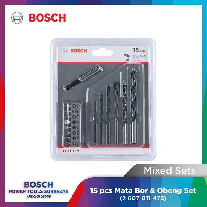 Mata Obeng Set Bosch 15 pcs Mata Bor & Mata Obeng Set