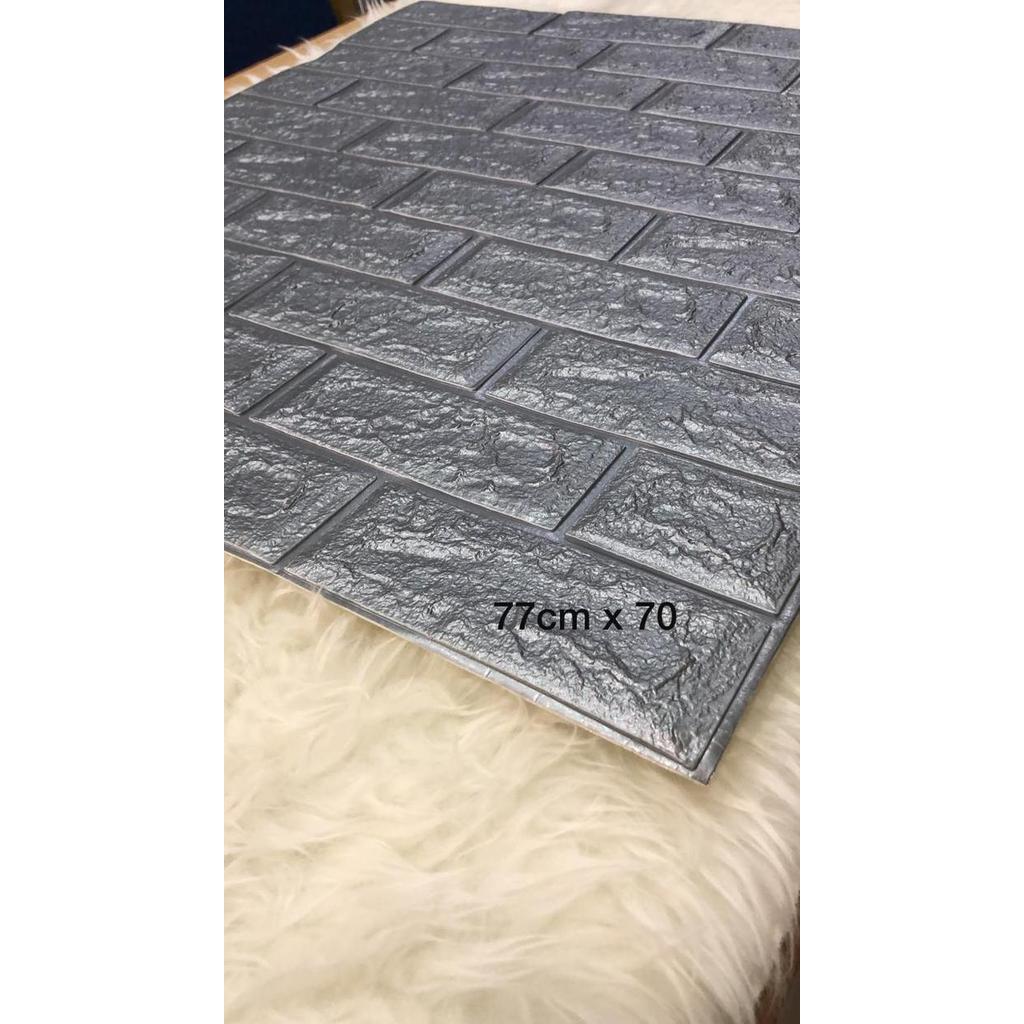 Wallpaper Foam Dinding Batu Bata 3D