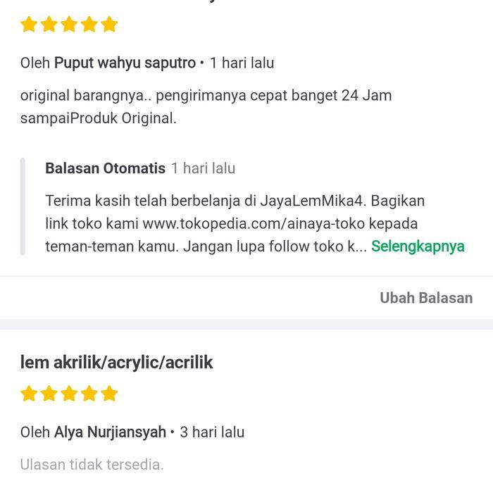 

LEM AKRILIK TYPE HIGH / LEM ACRYLIC TRANSPARAN