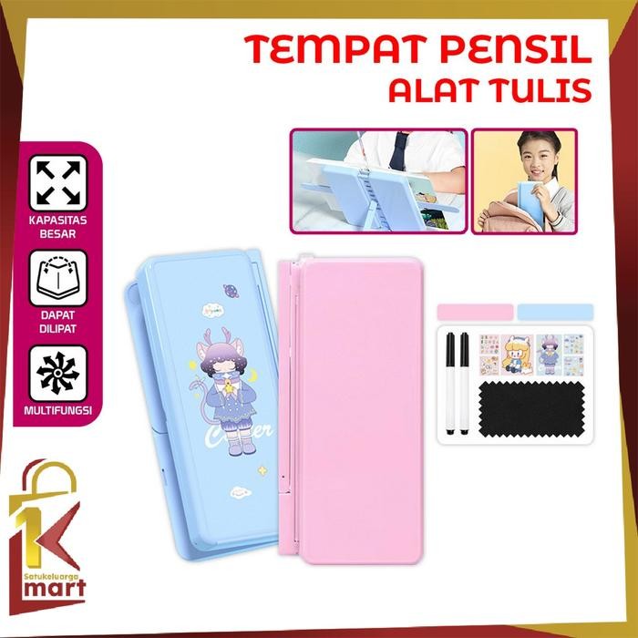 

SM A73 Kotak Pensil Lipat 2in1 Tempat Penyimpanan Alat TulisAnakSekolah