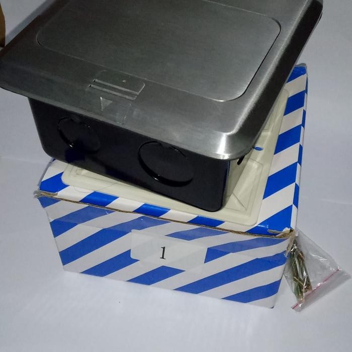 Termurah Stop Kontak Lantai Isi 2 / Stop Kontak Arde Universal Tanam Isi Dua Terlariss 