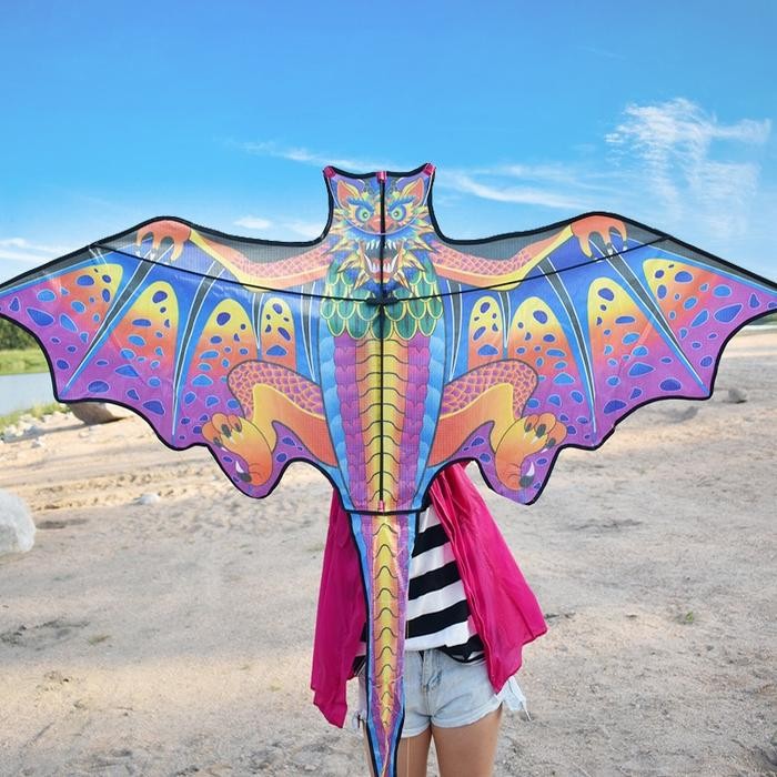 260cm Layang Layang Naga Besar 3D Layang-Layang Naga Jumbo Kartun Untuk Olahraga Anak Dan Dewasa