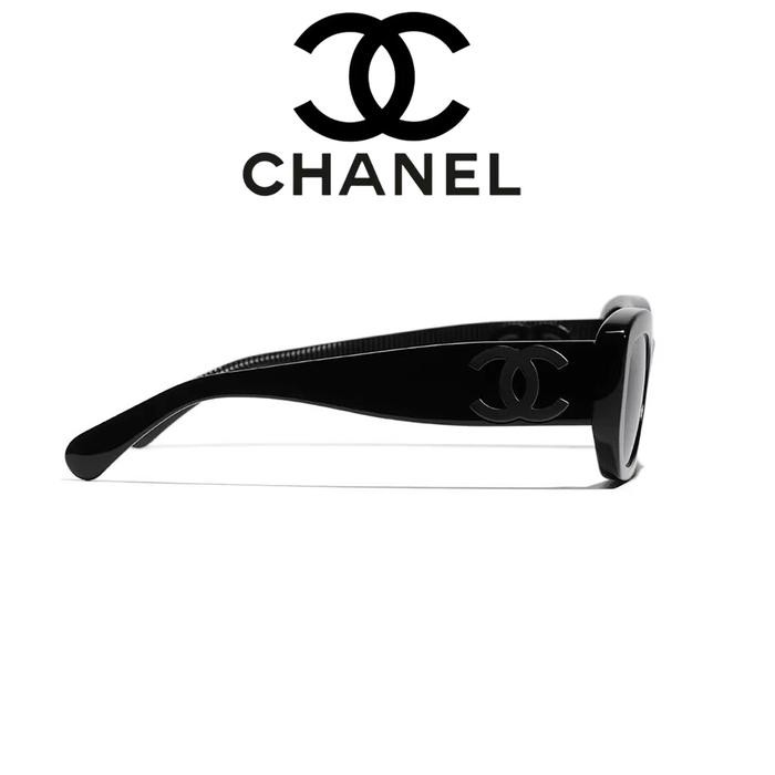 100% OriginalKacamata Hitam Chanel Oval Sunglasses Polygon Ch2660 Kacamata Anti Uv Untuk Polished