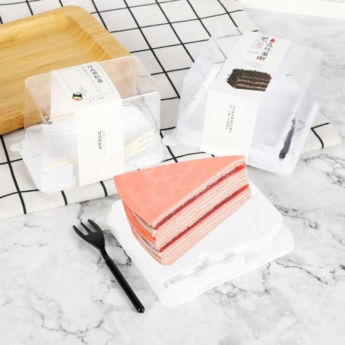 10pcs tray mika segitiga Premium tray mika mini dus box kue potong