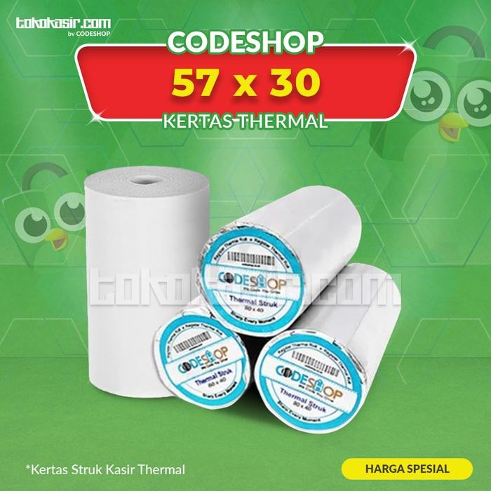 

Pilihan- Kertas Kasir Thermal 57X30Mm Tanpa Core Print Hitam Edc Mobile Printer
