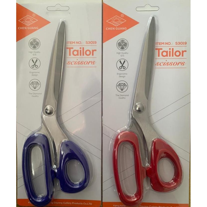 

Pilihan- Gunting Kain/Tailor Scissors Merk Chen Kwang 9" Stainless Plastik Hitam