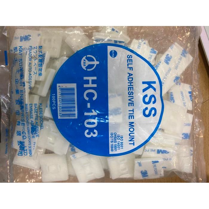 

Kabel Tie Mount Hc-103 Kss / Pengikat Kabel Hc103/Pengait Kabel Hc 103