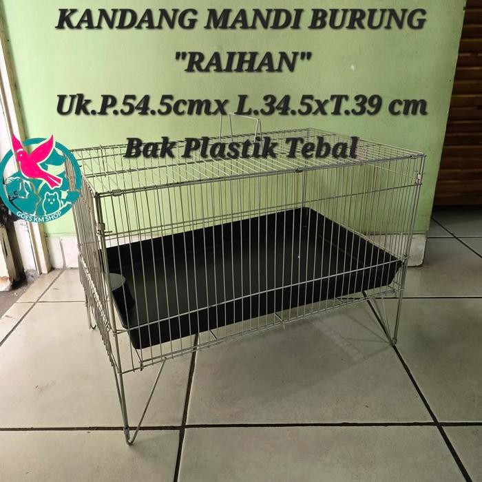 Guardian Birdcaree - Raihan Kandang Mandi Burung Bak Keramba Mandi Besi Untuk Burung Murai Kacer