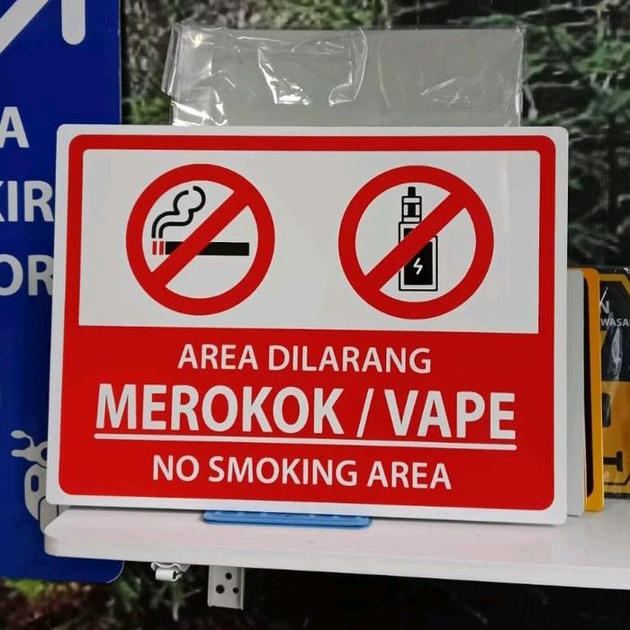 

SIGN AREA DILARANG MEROKOK/VAPE BAHAN ACP 3 MM UKURAN 30X40CM