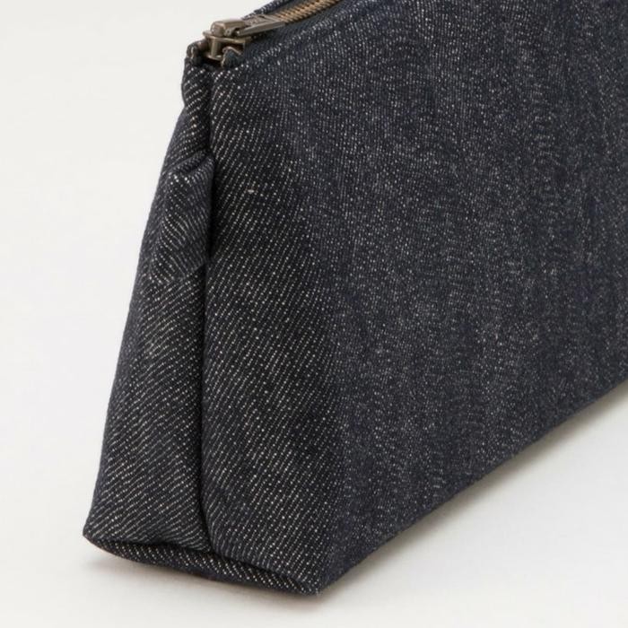 MUJI - DENIM PEN CASE'WITH GUSSET 19X10X5CM TEMPAT PENSIL