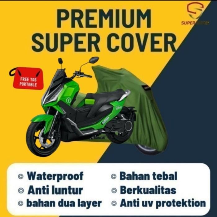 Premium Cover Motor/ Sarung Motor Outdoor Listrik Alva Cervo Super Cover Tebal Anti Uv Dan