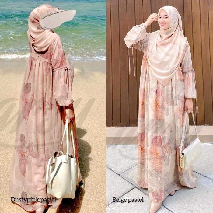 Aydeen Set Segi Empat Jumbo Hijab Motif Phasmina Gamis Motif Bunga Set Babydoll Ceruti Motif Set
