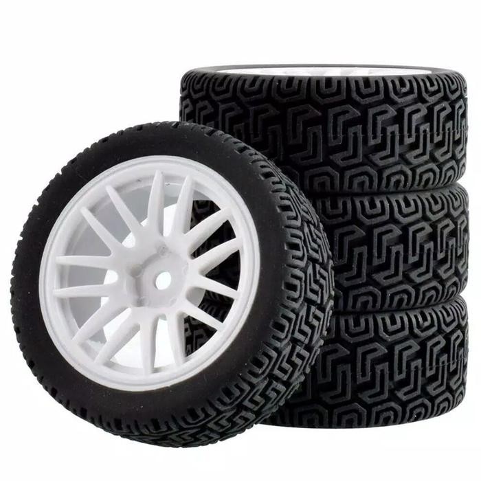 Stok Baru 1pcs velg + ban onroad rally RC 1/10 ZD wltoys 144001 HSP vortex hpi