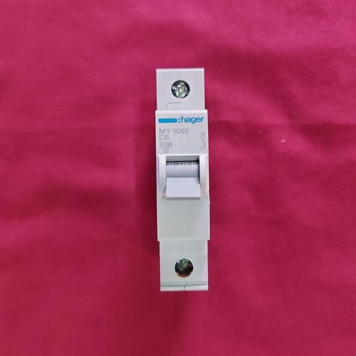 MY106E MCB 6A Ampere 1P Phase 4.5KA Hager