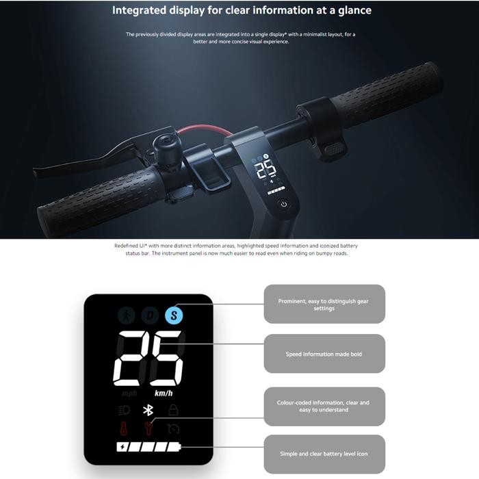 Menarik Skuter Listrik Dewasa Motor 350W Kecepatan Maksimum 25Km/Jam Penggerak Ban 8,5 Inci Skuter