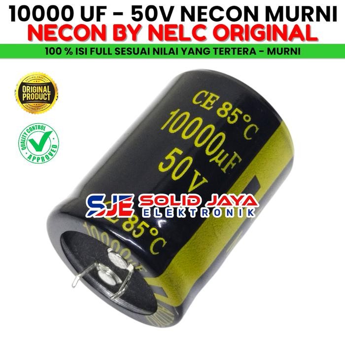 New CAPASITOR ELKO 10000 UF 50 V NECON MURNI ASLI ELCO NECON 10000UF 50V ELKO CAPASITOR KAPASITOR