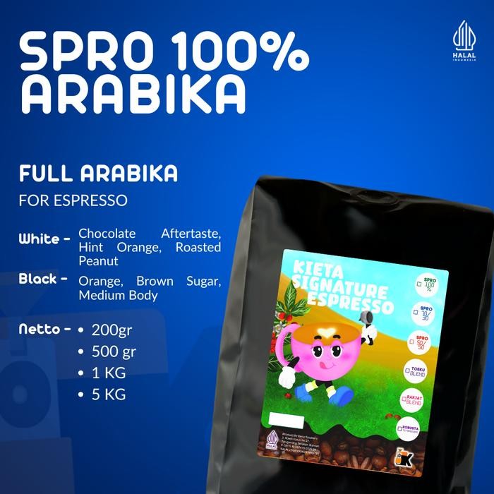 

Pilihan- Biji Kopi 250Gr Espresso Blend Arabika 100%