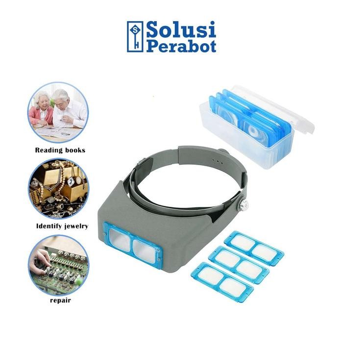 

SALE Kacamata Pembesar AB64 SP / Kaca Mata Servis / Lampu Reparasi