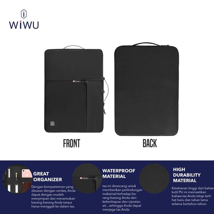 Pilihan- Wiwu Alpha Double Layer Sleeve Laptop Bag