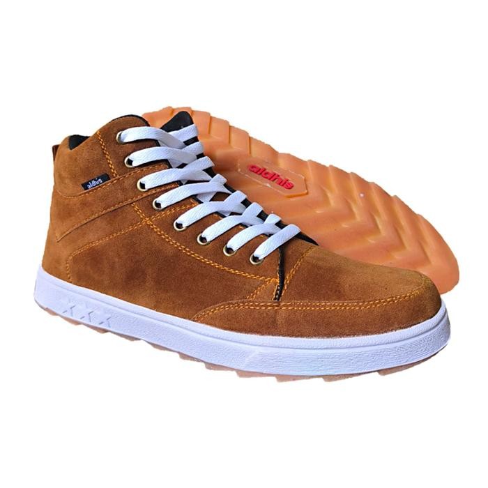 Brodo - Sepatu Boots Original Pria Boot Casual Cowok Buat Gaya Kerja Tn01 Coklat Tan