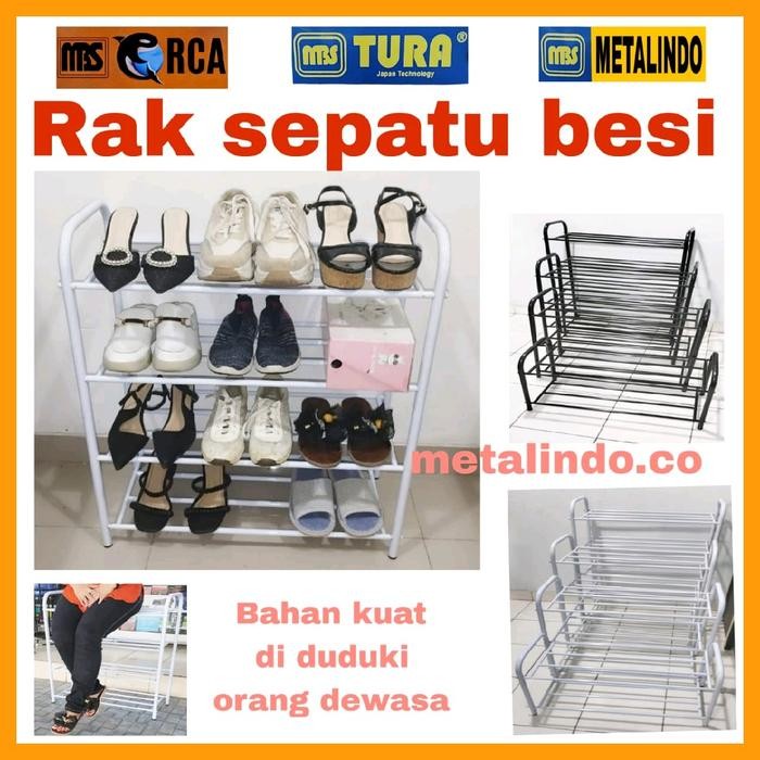 Rak sepatu besi rak sandal