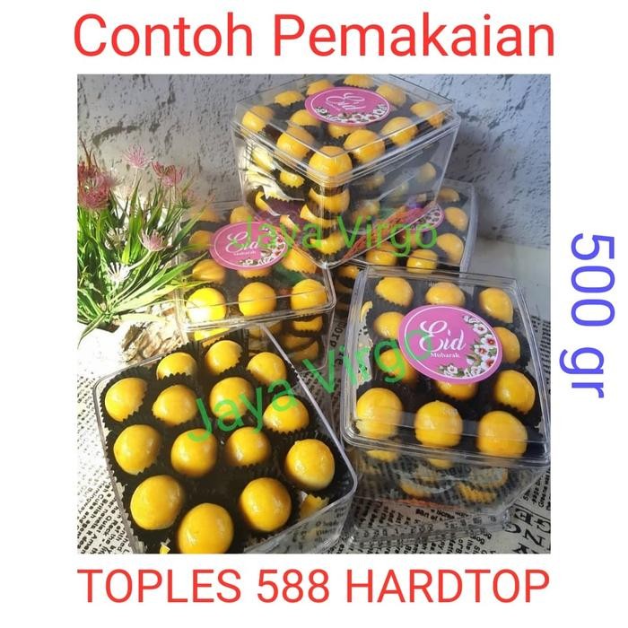 Toples 588 HARDTOP kotak / toples kue nastar / toples kue kering kotak