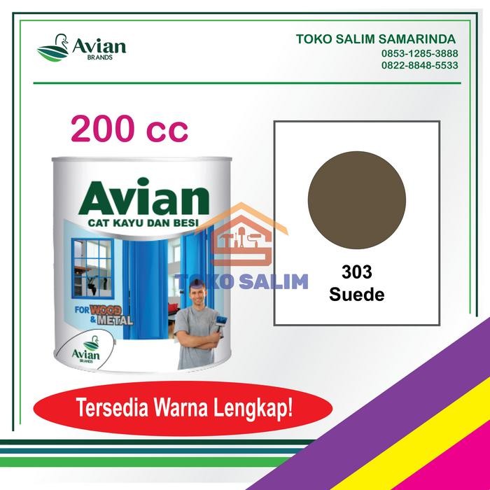 yang dicari] Cat Minyak Kayu dan Besi 200cc AVIAN Warna Lengkap- 303 Suede