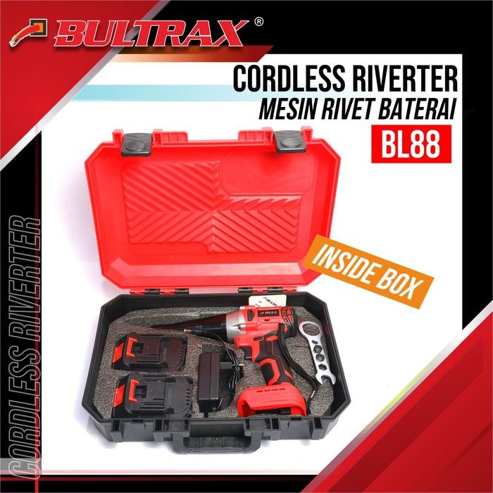 Promo Bull Mesin Rivet Baterai Cordless Riveter Alat Paku Rivet Bl88 Baterai Termurah