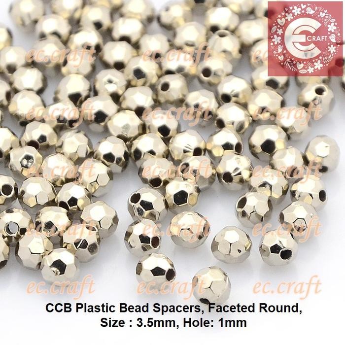 ~~~] 1 PACK (33 PCS) SPACER CCB PLATINUM BEADS HIGH QUALITY