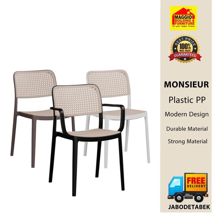 KURSI PLASTIK OLYMPLAST - KURSI TERAS - KURSI MAKAN - MONSIEUR - OLYMPLAST