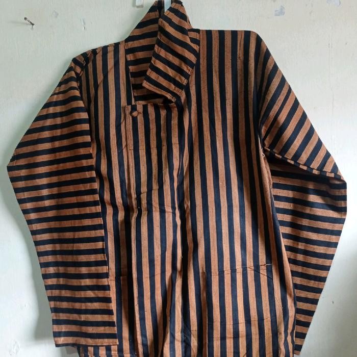 TERMURAH Baju Jawa Lurik Pria Dewasa Katun Setrip READY STOCK