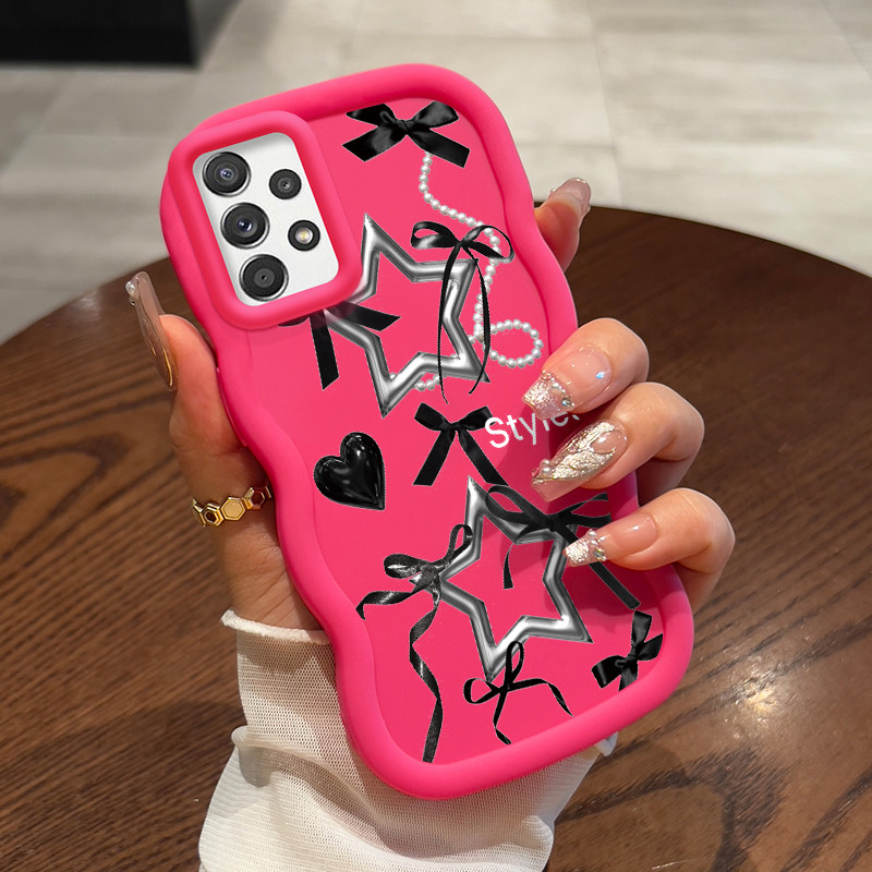 Casing HP Untuk Samsung A52 4G A52 5G A52s Case Rantai pita mutiara ponsel Girls' favorites Kesing C