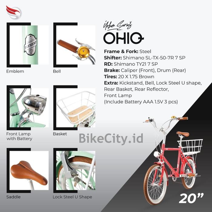 Sepeda Element Urban City City Bike Ohio