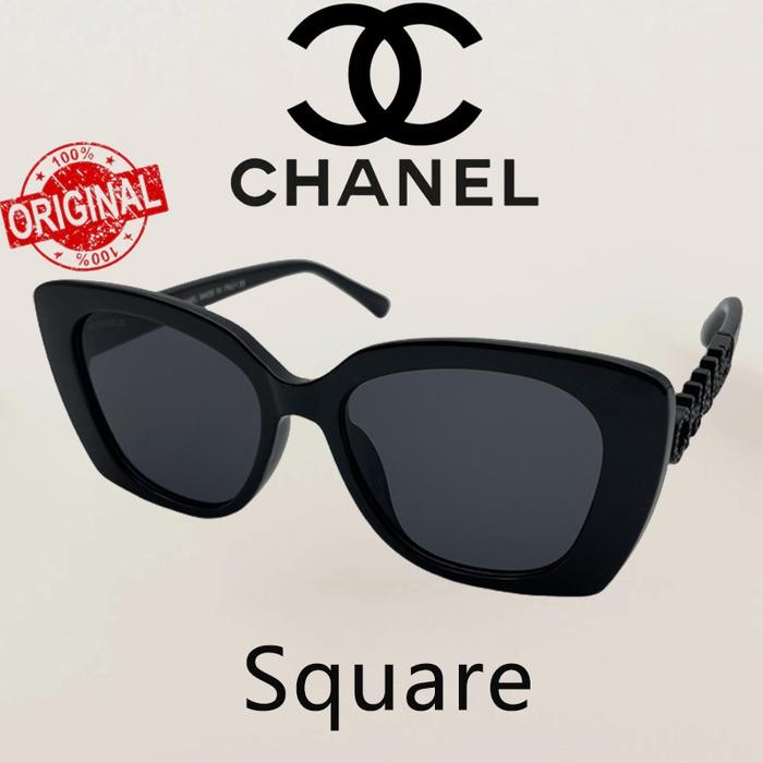 Promo 100% OriginalKacamata Hitam Persegi Sunglasses Square Ch6047 Kacamata Anti Uv Untuk Polished