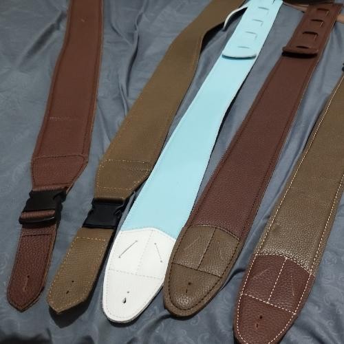 Strap Gitar 100% Kulit Asli Leather Laser Custom
