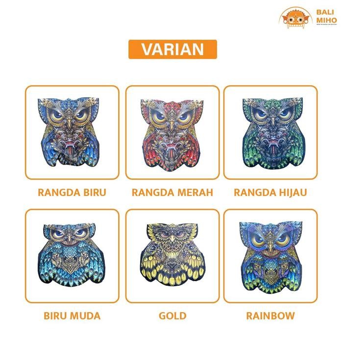 Layangan Celepuk 1 Meter - Layangan Burung Hantu - Layangan Bali - Layangan Owl Kain