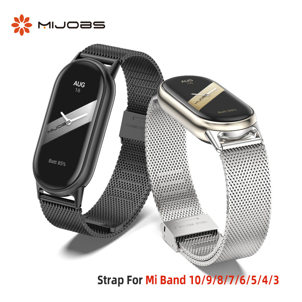 IMPORT Mi Band 10 Strap for Mi Band 10 9 8 Wristband For Mi Band 9 Bracelet Stainless Steel Watch