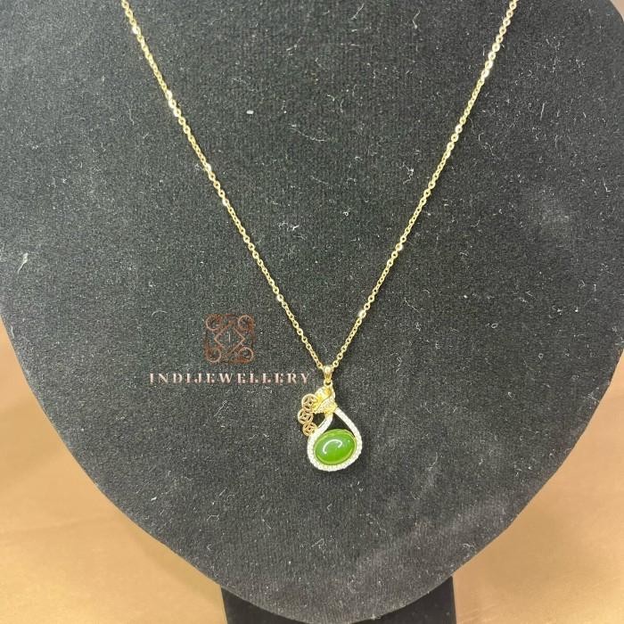 Kalung Giok Hotan (Jasper) Asli dengan Sertifikat dan Box