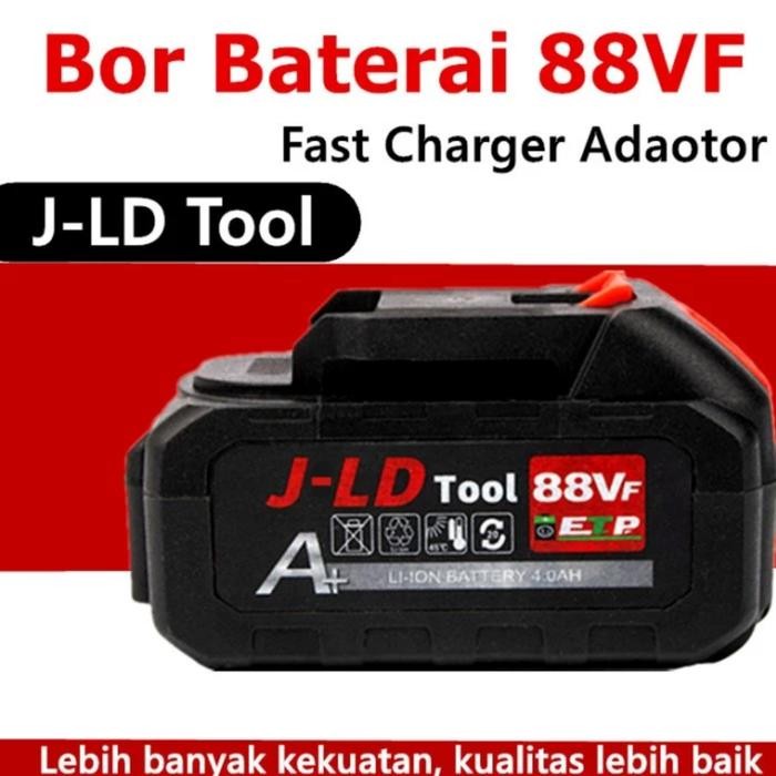 JLD IMPACK baterai 88vf cordlees jld mesin baterai impack wrench gerinda 88v.