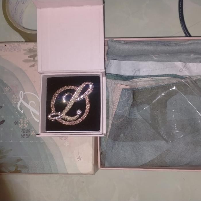 ASLI bros hijab - L brooch - L LCB READY STOCK