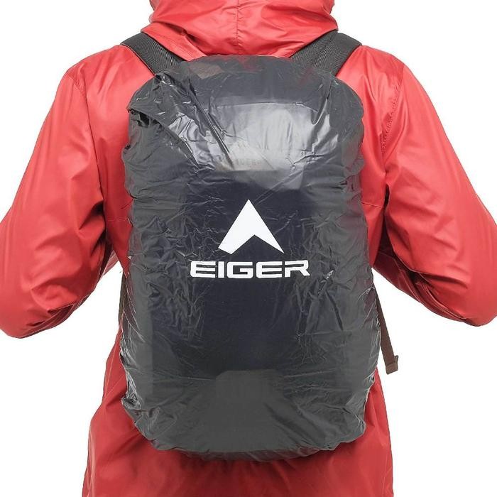Sale Eiger Rain Cover Eiger 910005464 001 Black Transparent Bag Cover S 20-25L Waterproof Lipat