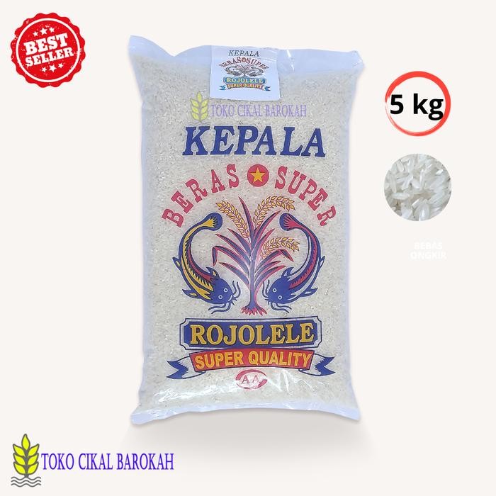 RiceFooDs- Beras Rojolele Pulen Kualitas Super 5 Kg