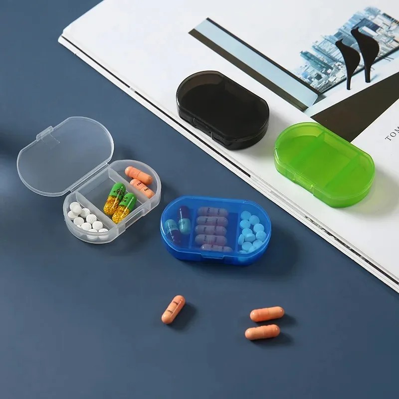 Pill Box Mini Pill Box 3 Grid Drug Container Drug Storage Box