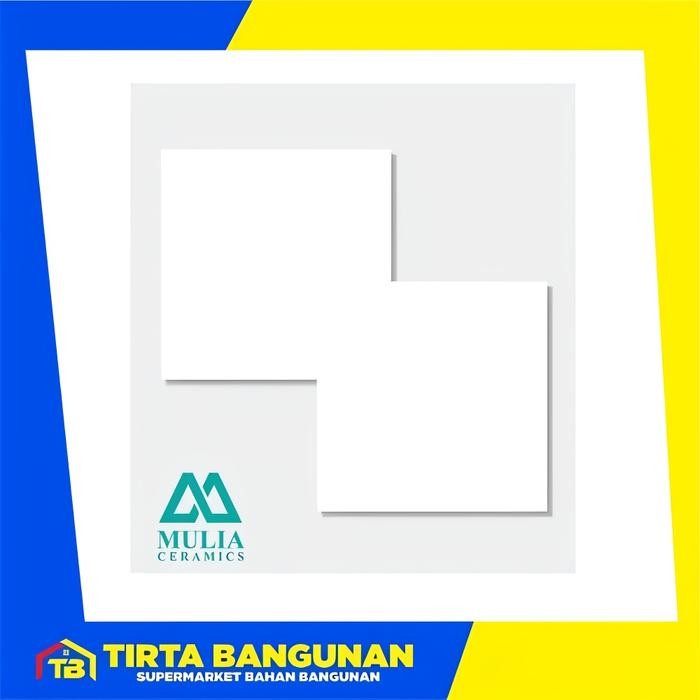 (Promo) MULIA KERAMIK 40 X 40 CM PUTIH POLOS KERAMIK LANTAI PERMUKAAN MAT KW P Terlaris Termurah