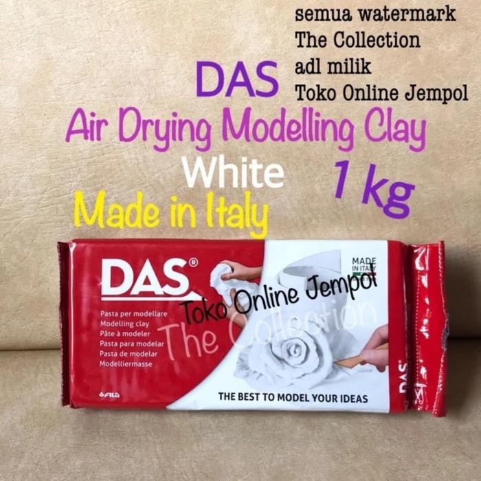 ffy3- Tanah Liat Das 1Kg Putih Das Fila Modelling Air Drying Clay F387500 White 1000 G
