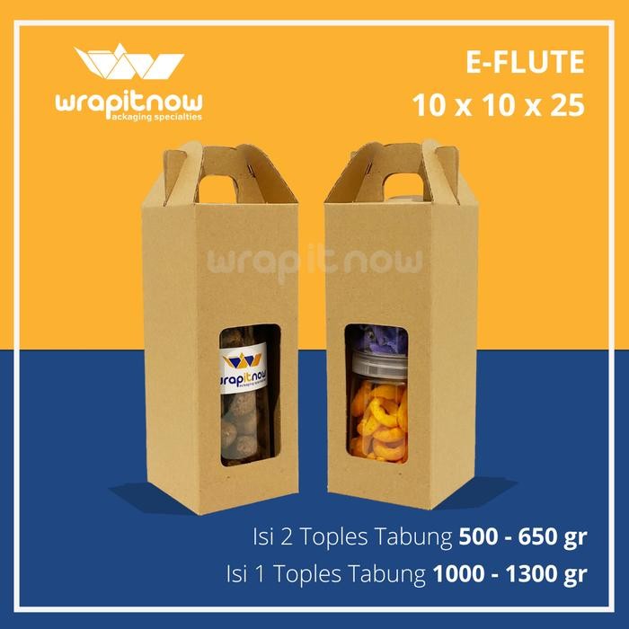 4psy- (20 Pcs) Gable Box 10X10X14.5 10X10X25 Dus Eflute Botol 1 Liter Lilin Mug Tumblr