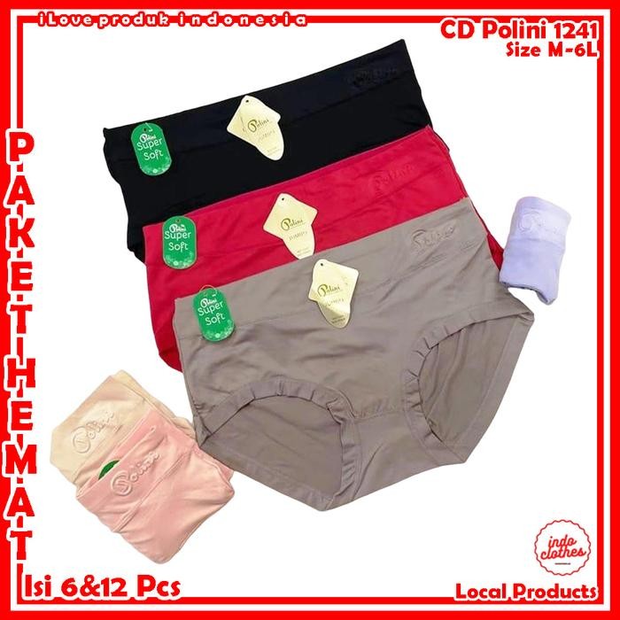 Polini - Paket Hemat 12Pcs CD Undies Wanita Premium Polini 1241
